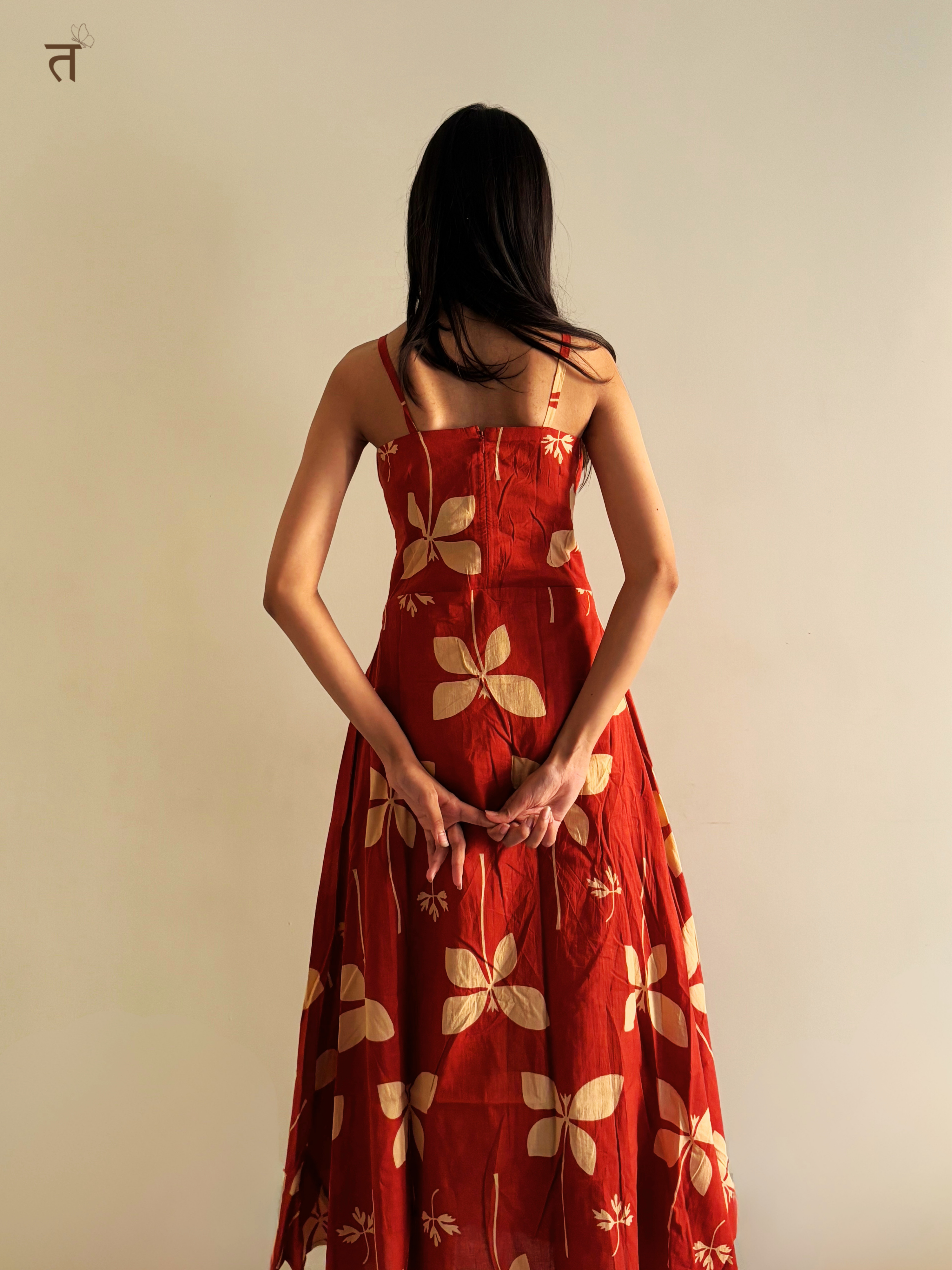 Scarlet Bloom Maxi Dress