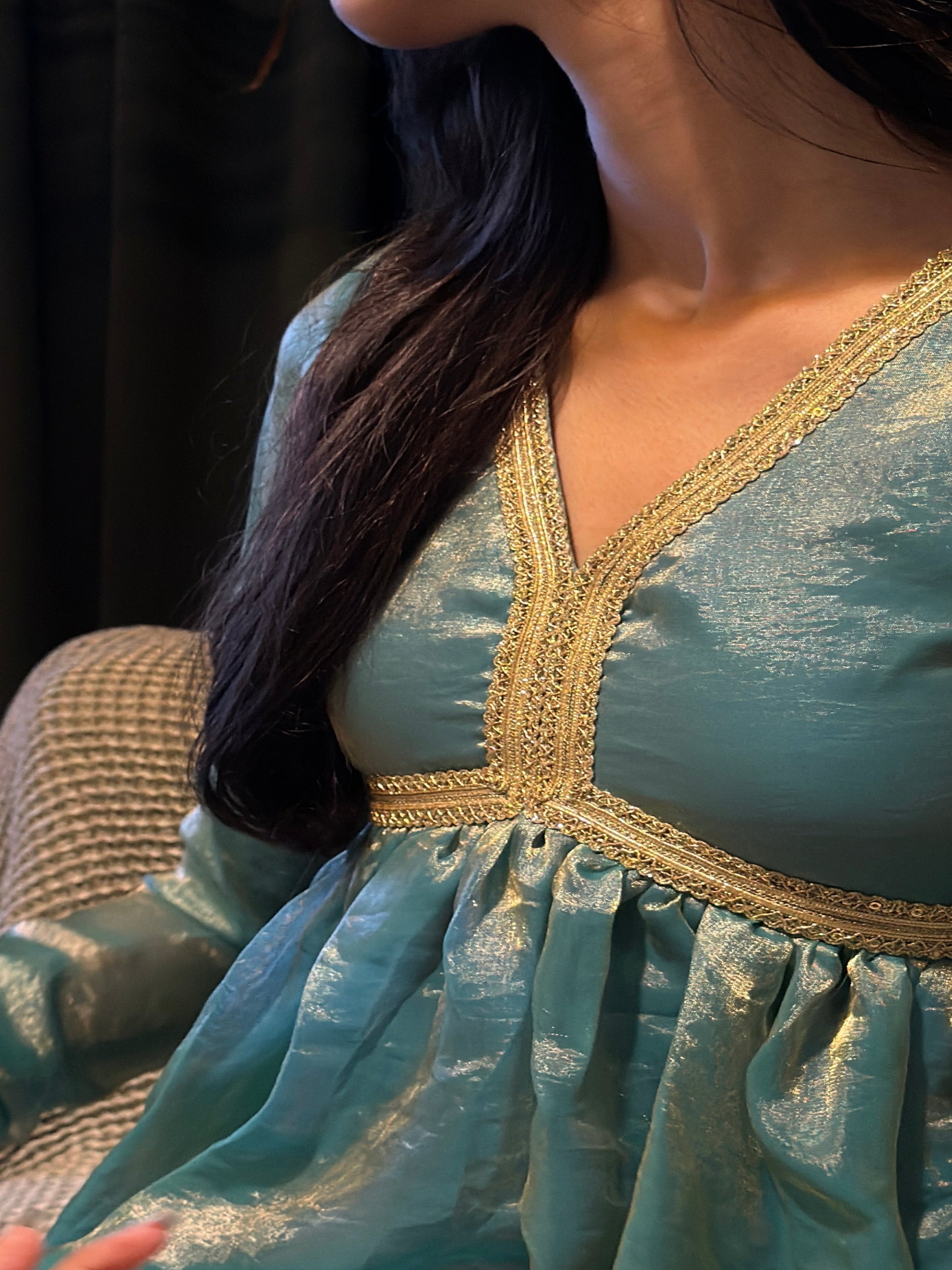 Sea Mist Sharara Set