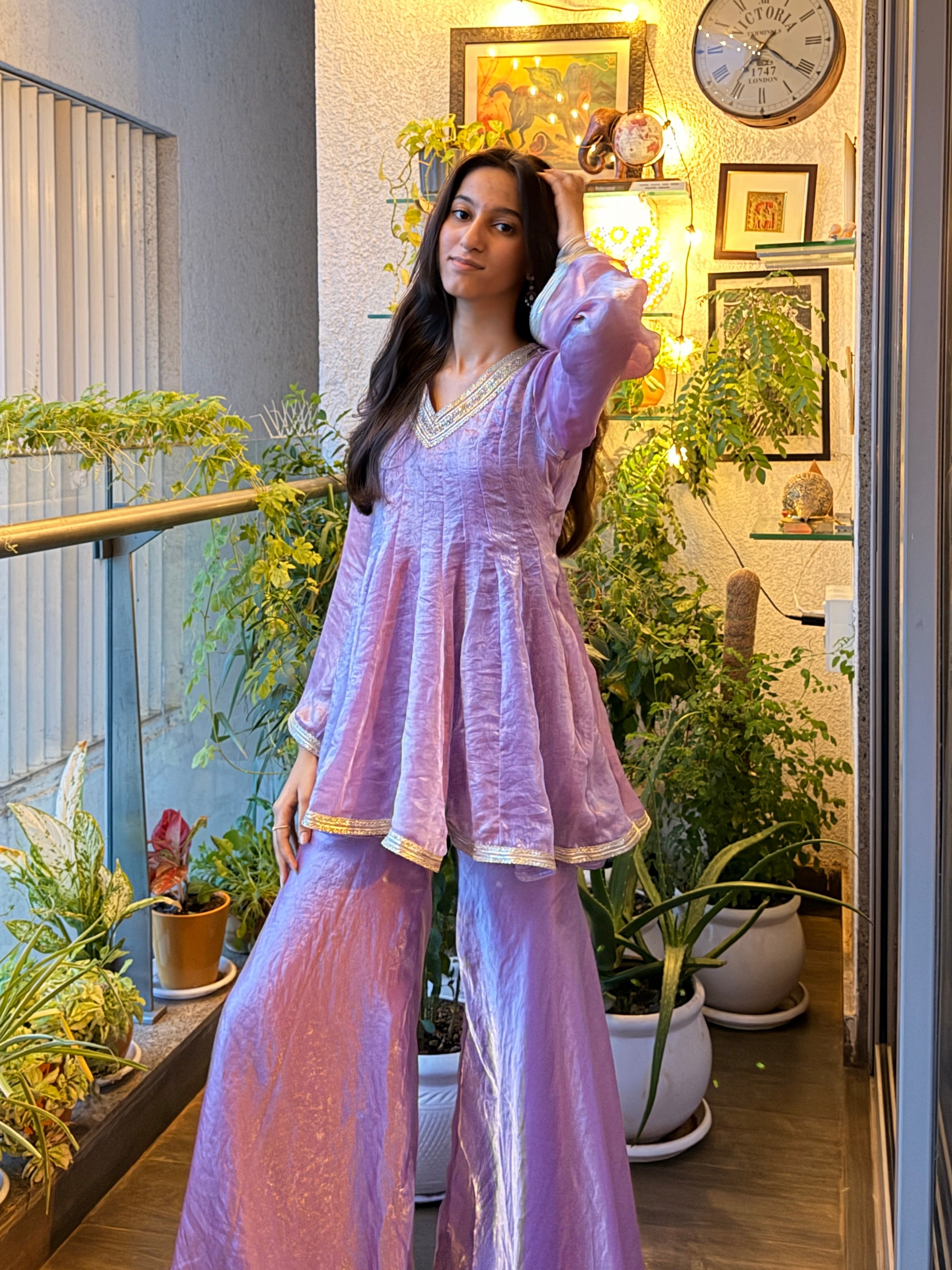Lavender Haze Sharara Set