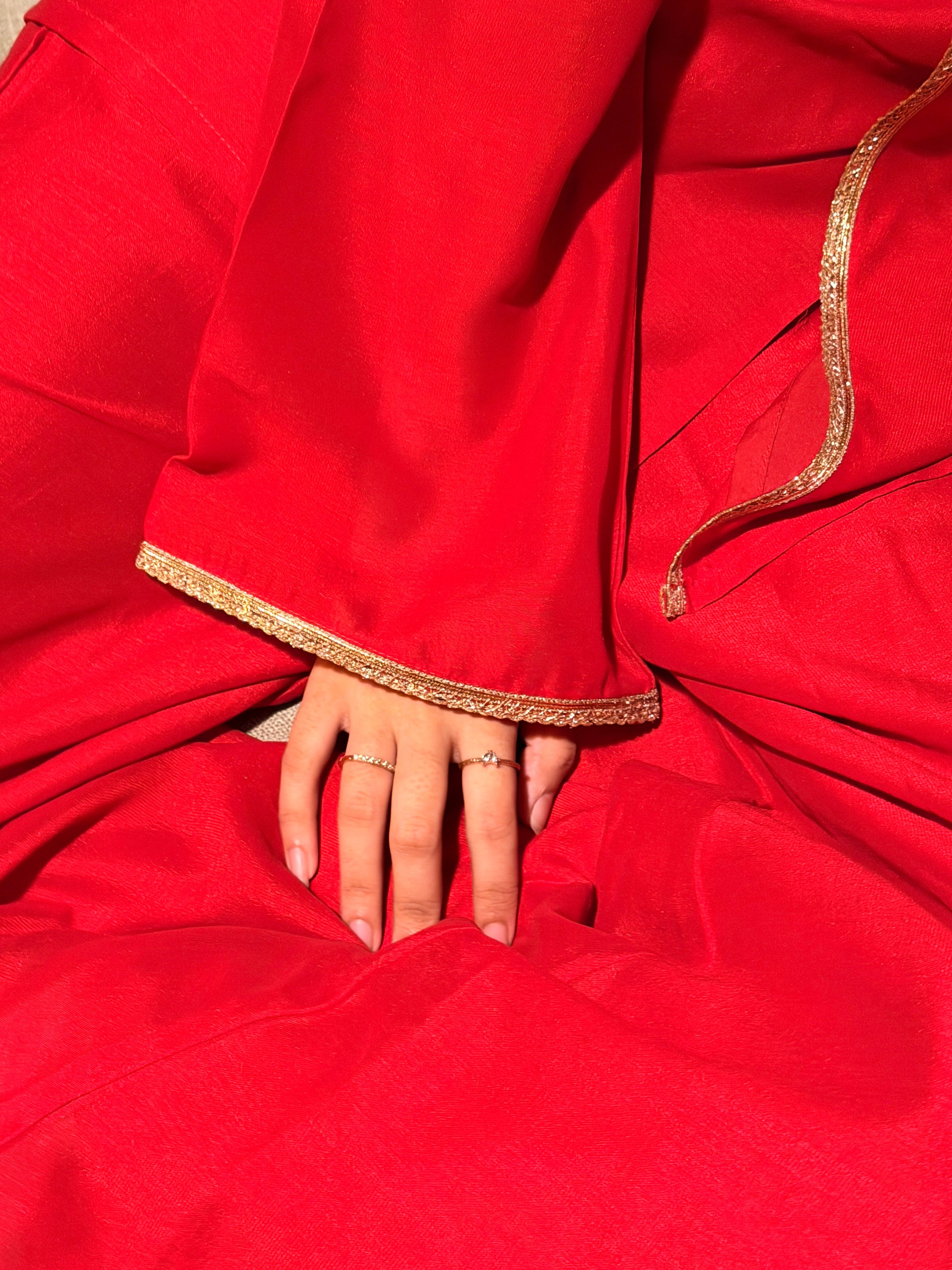 Ruby Angrakha Sharara Set