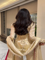 Ivory Festive Kurta Pant & Dupatta Set