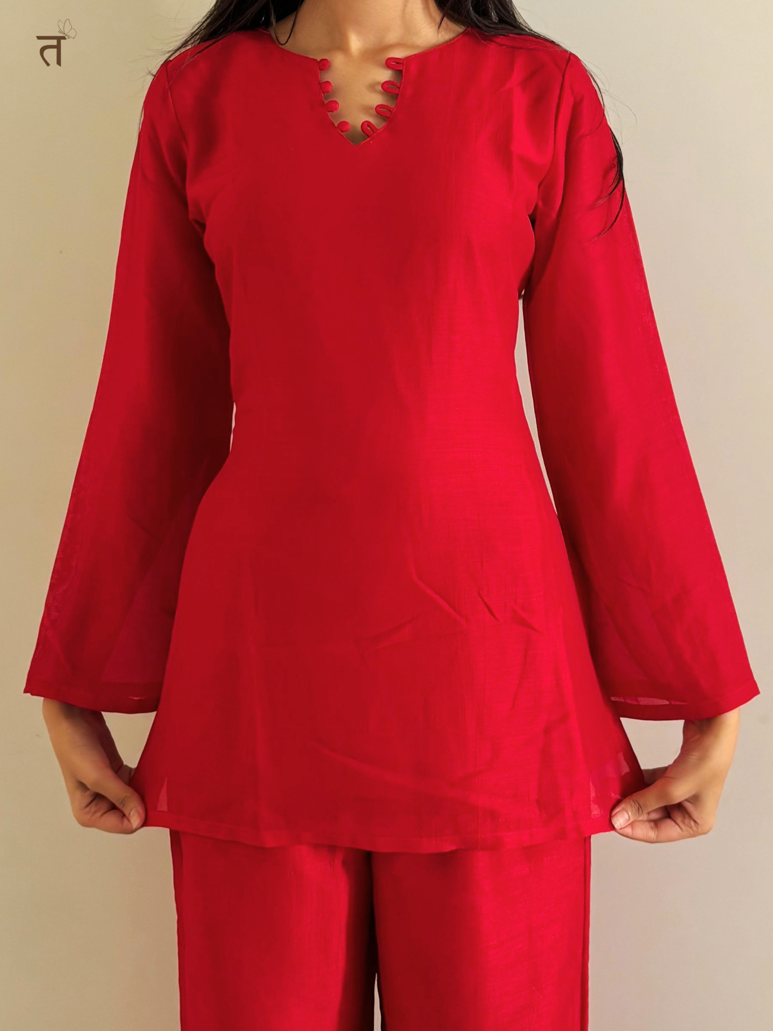 Crimson Verse Short Kurti