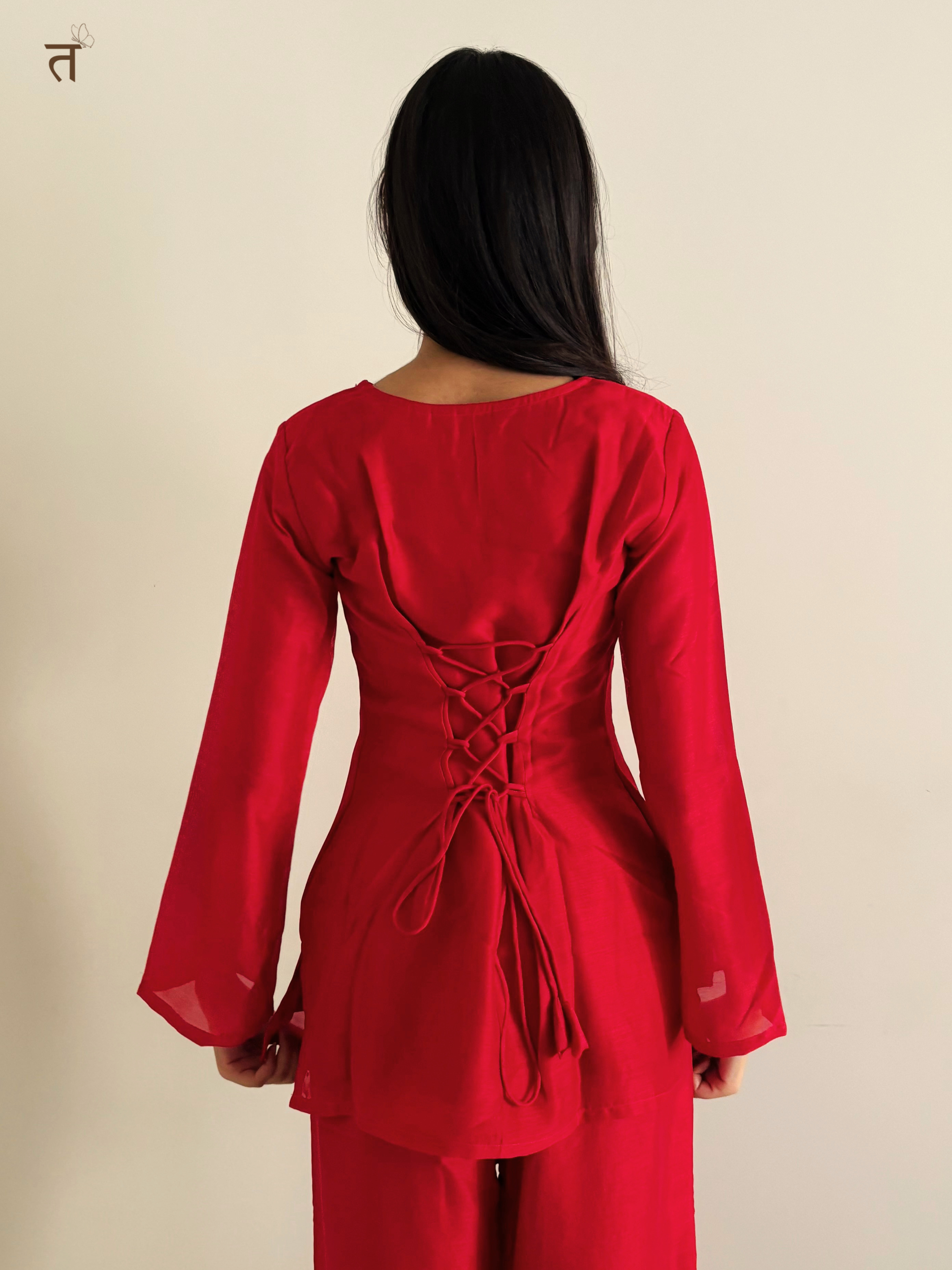 Crimson Verse Short Kurti