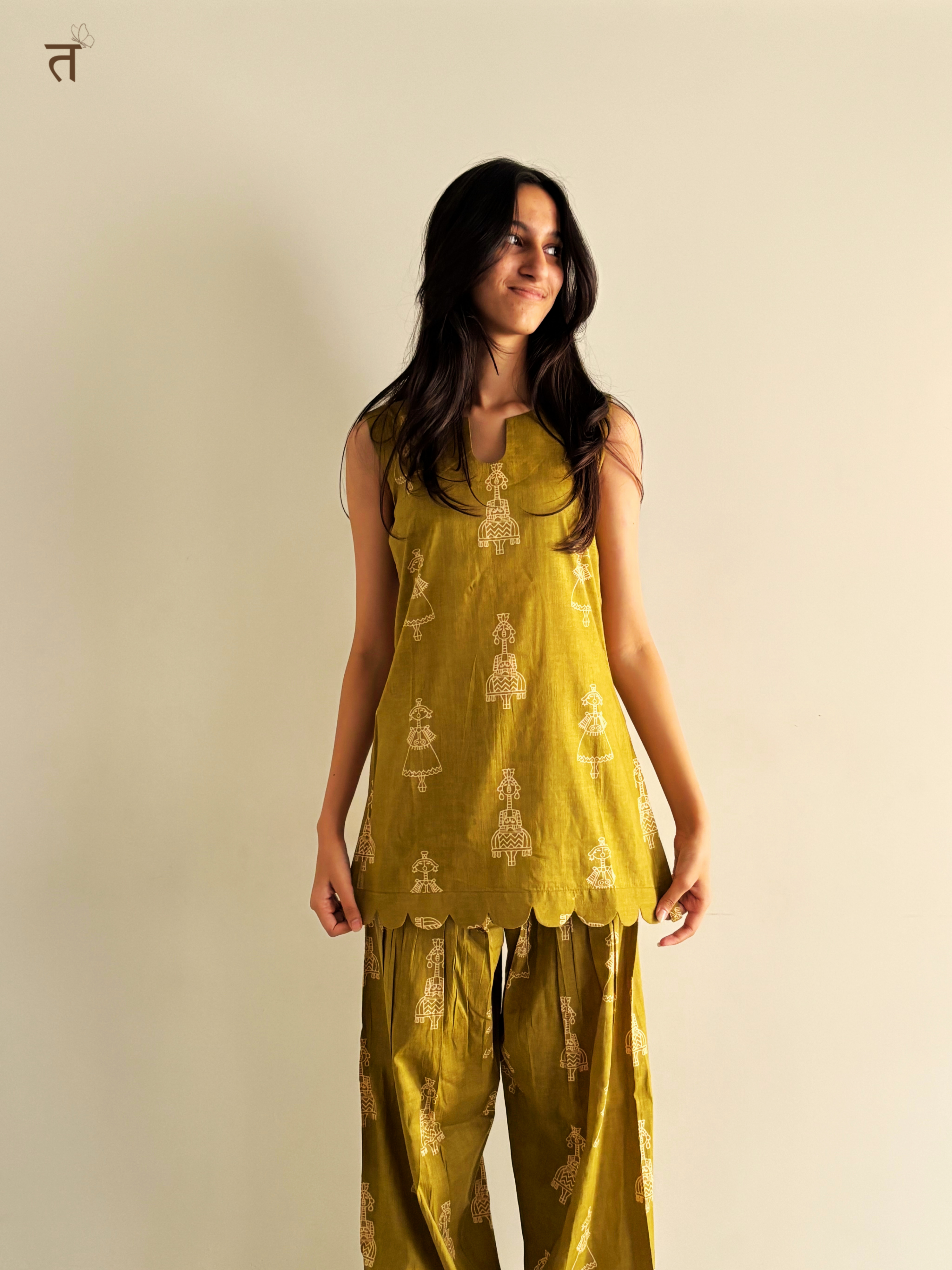 Olive Verse Co-ord Set