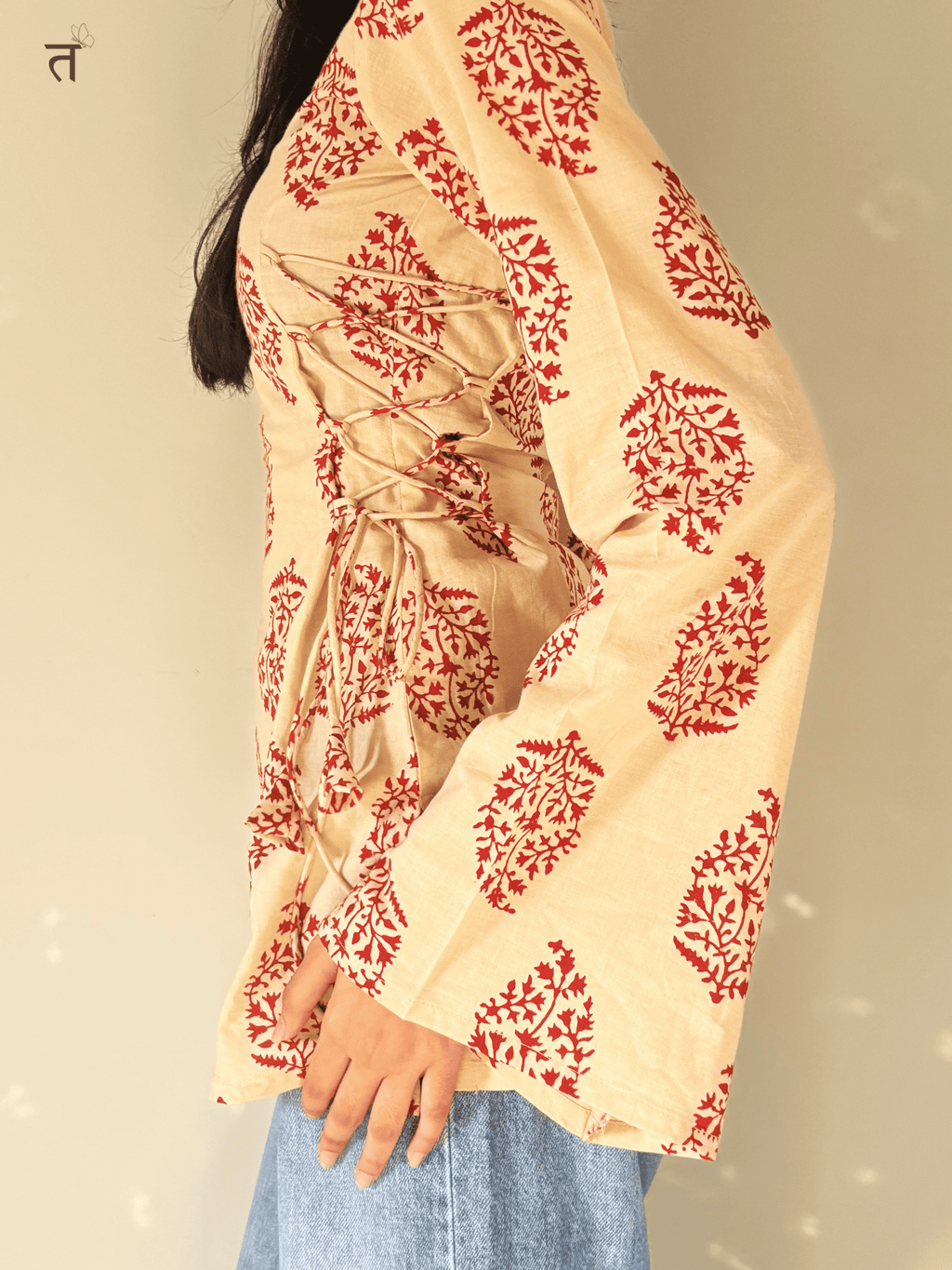 Printed Poetry Short Kurti