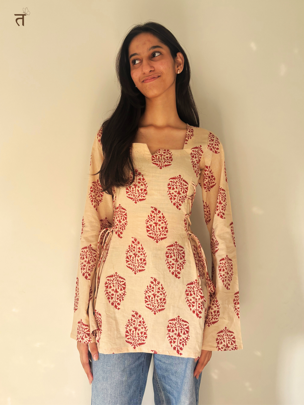 Printed Poetry Short Kurti