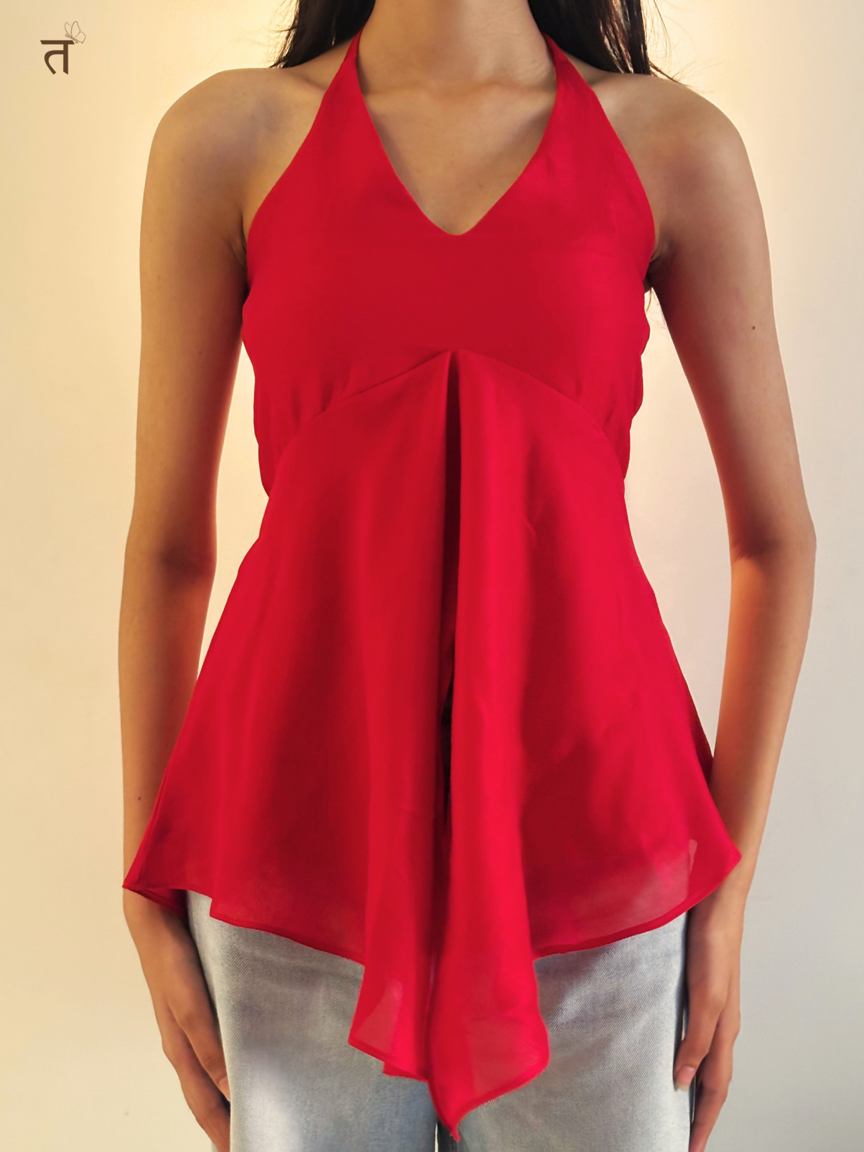 Cherry Charm Halter Kurti