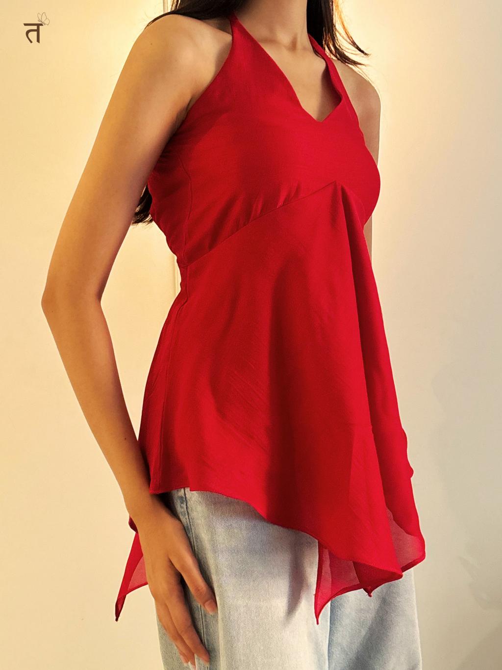 Cherry Charm Halter Kurti