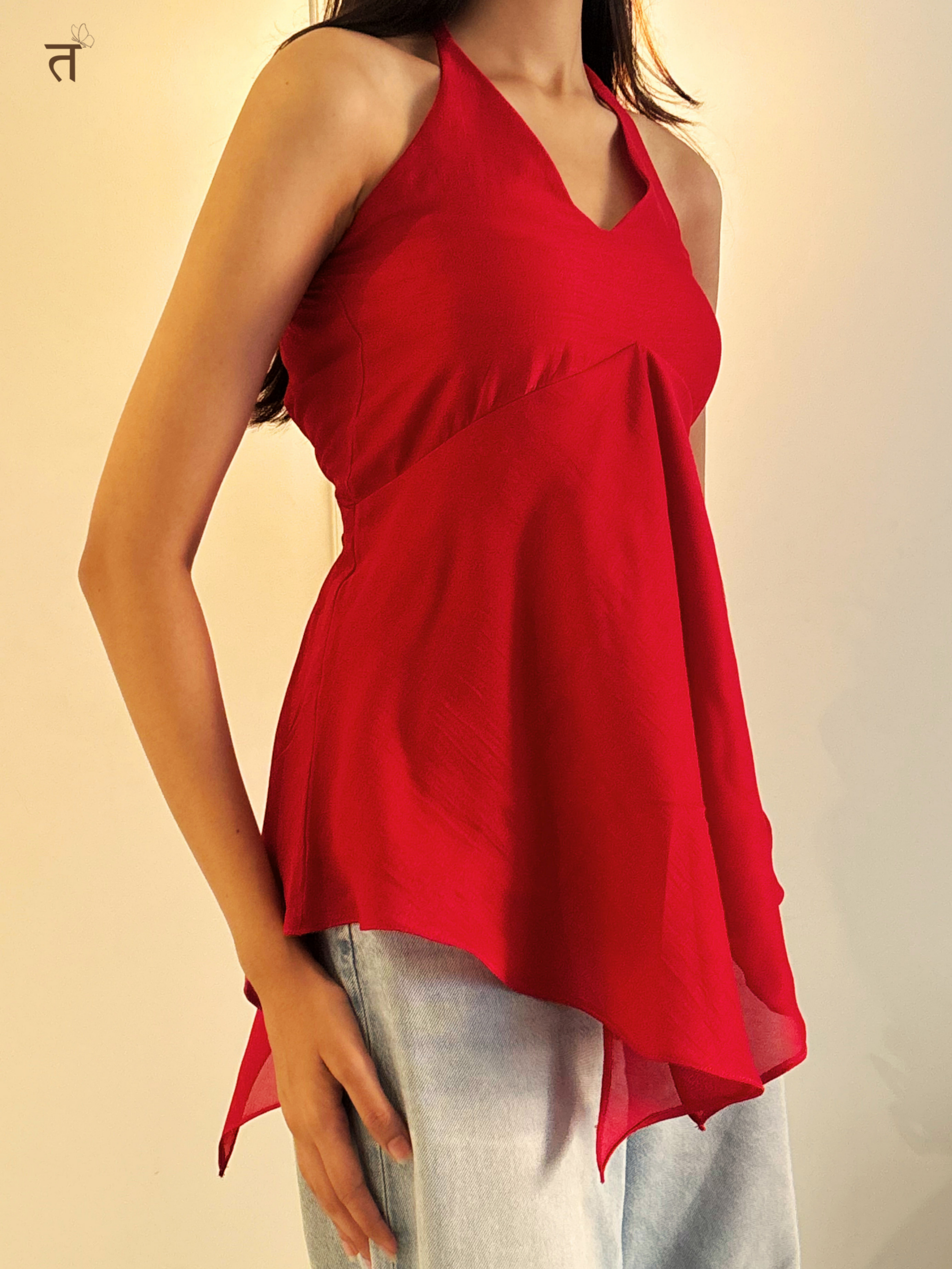 Cherry Charm Halter Kurti