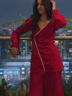 Ruby Angrakha Sharara Set